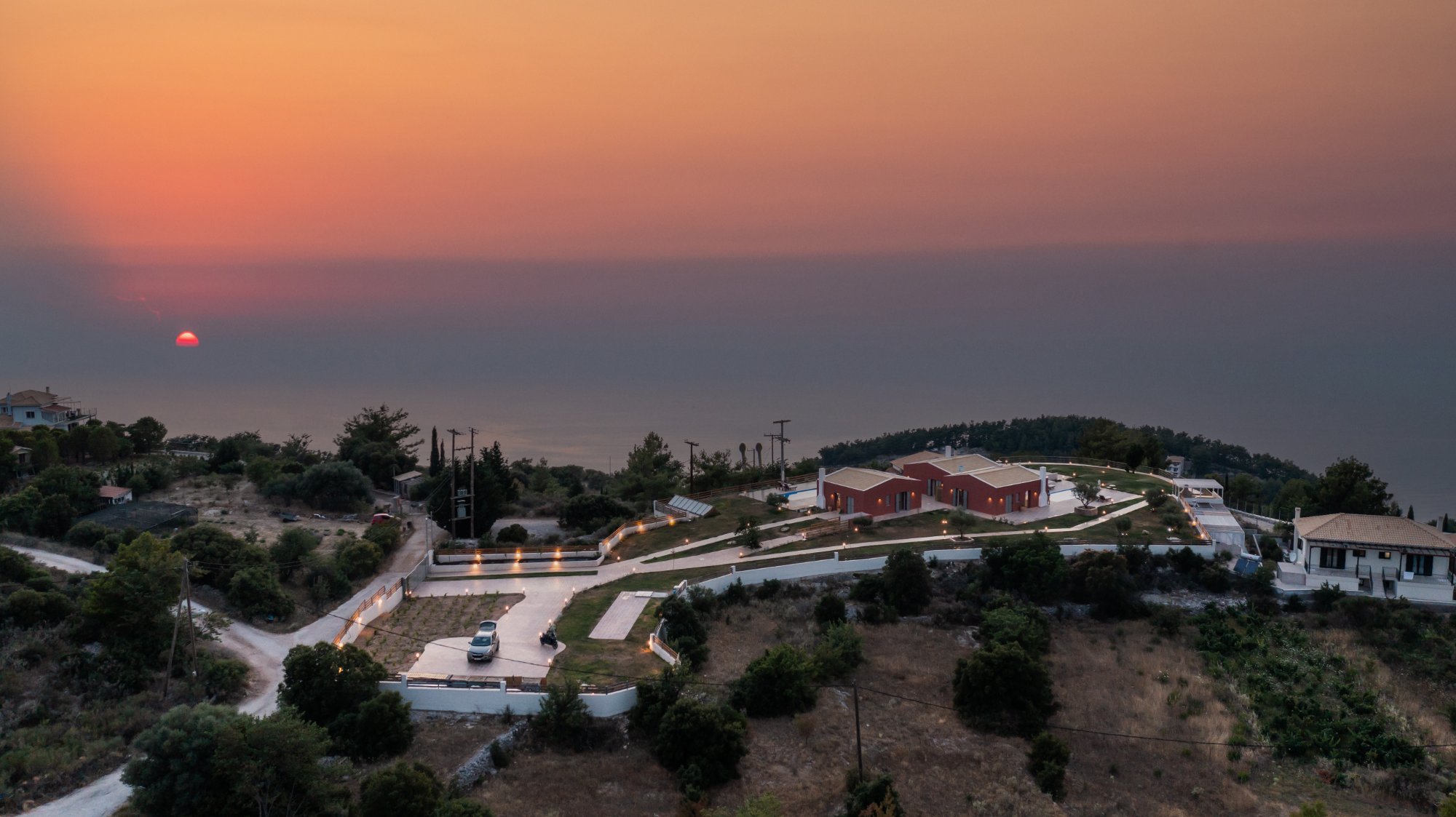 Sunset Over Estate